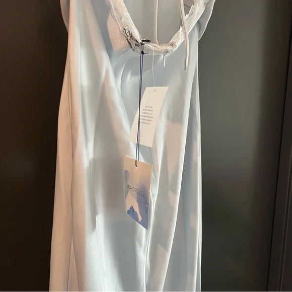 MAJORELLE Libbie Gown maxi dress in Light Blue Size Small NEW! New with tags! - Picture 7 of 10